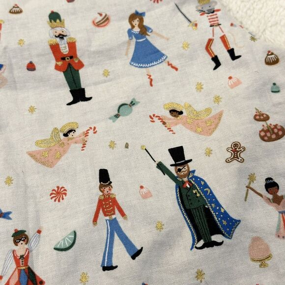 Homemade Christmas Stocking Rifle Paper Company Nutcracker Fabric 20” Holiday - Picture 2 of 5
